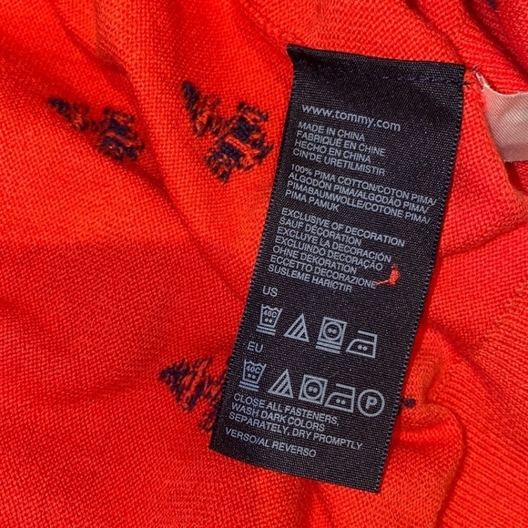 Tommy  Hilfiger burnt orange Logo Cardigan Sz L - Picture 4 of 11
